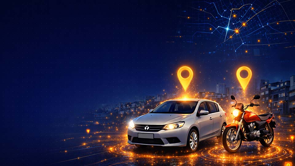 Carro com rastreamento veicular Servis